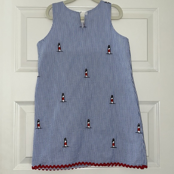 Girls 6 Piping Prints Lighthouse Dress - Picture 5 of 8